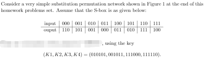 Solved Consider a very simple substitution permutation | Chegg.com