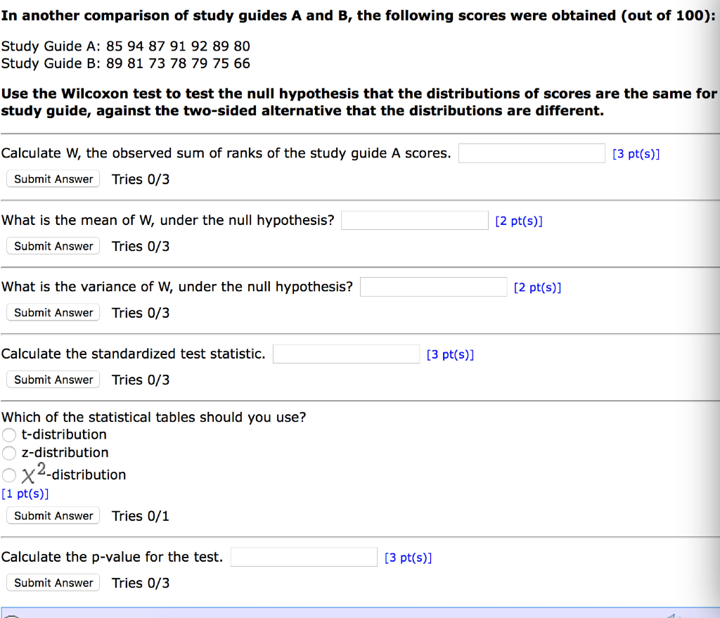 Solved In another comparison of study guides A and B, the | Chegg.com