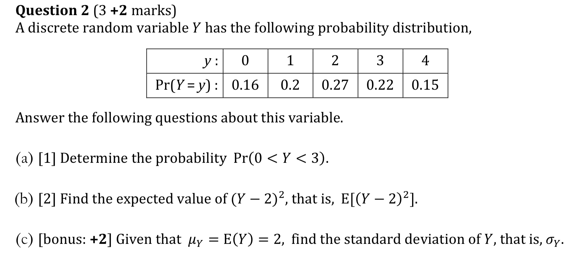 solved-question-2-3-2-marks-a-discrete-random-variable-y-chegg