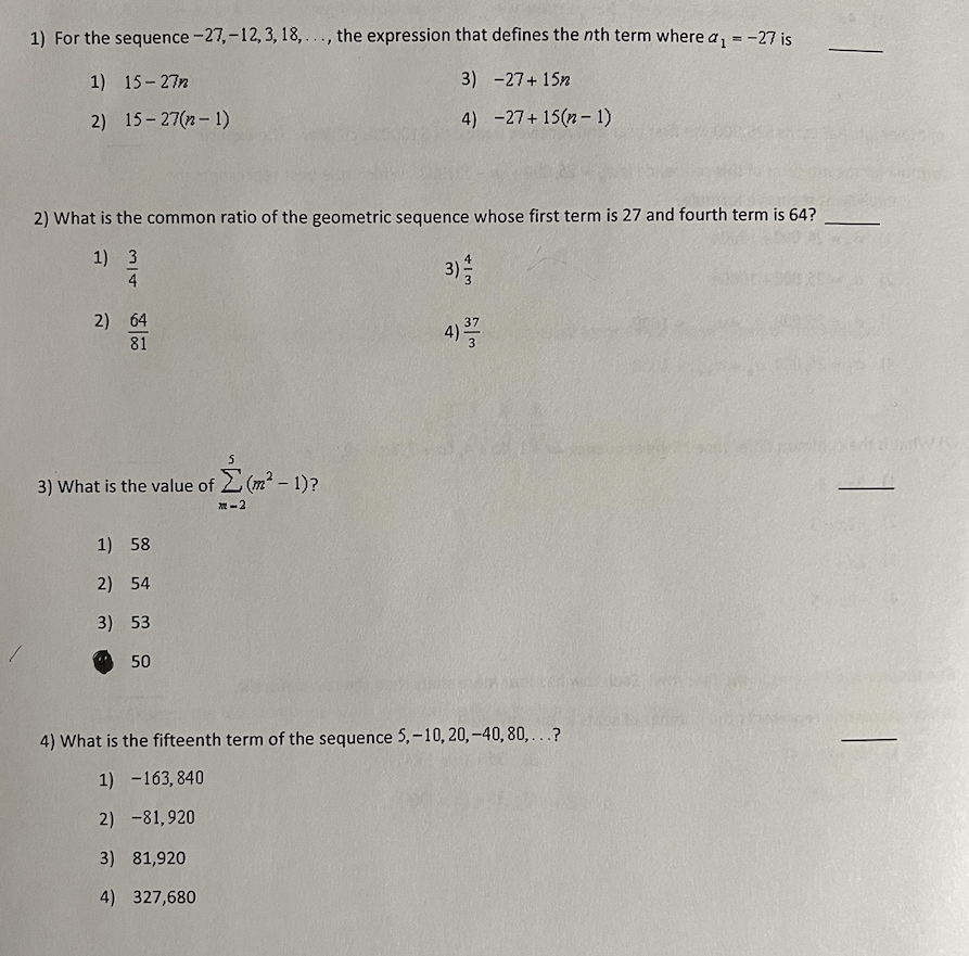 what rule defines the given sequence 1 3 9 27 and 81