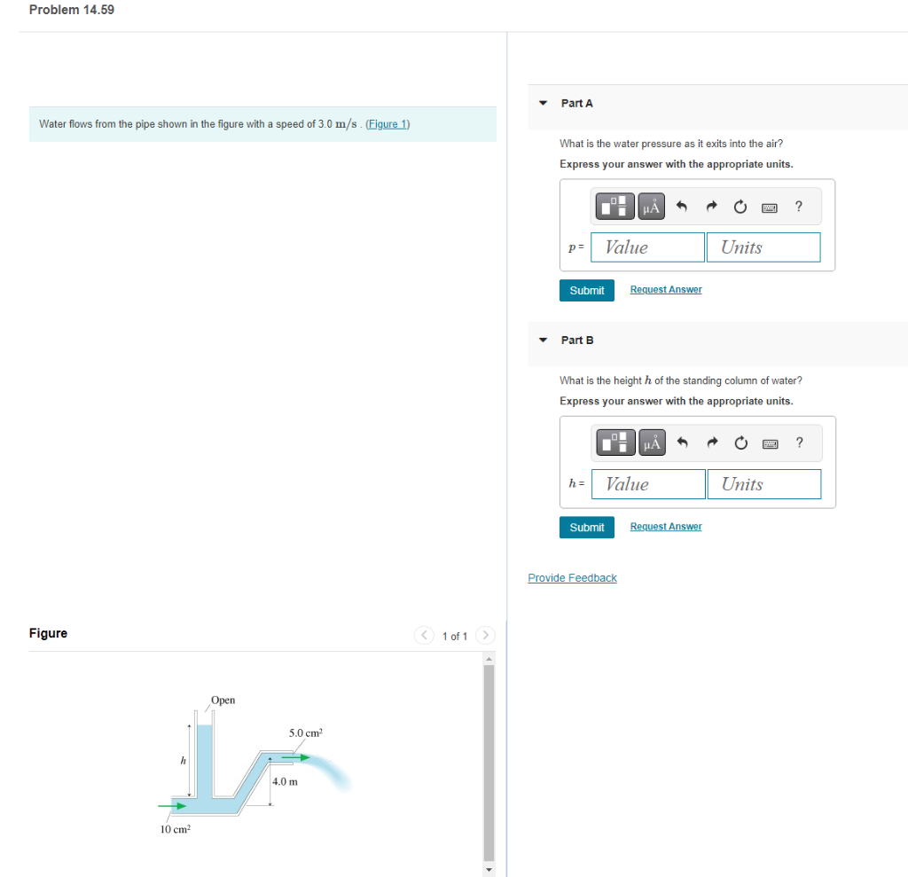 Solved Water Flows From The Pipe Shown In The Figure With A | Chegg.com