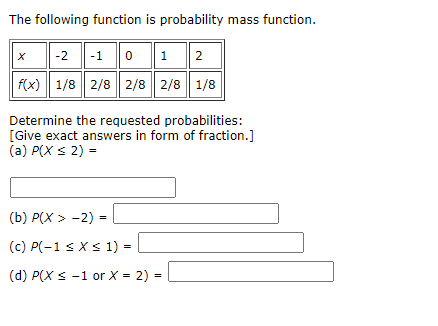 Code For Probability Mass Function Solved The following function is probability mass function. | Chegg.com