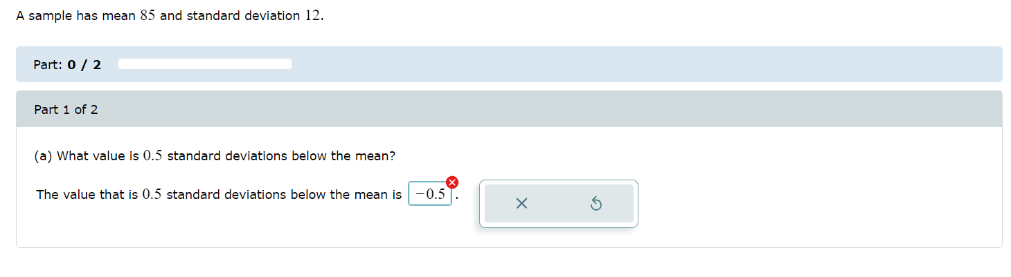 Solved A Sample Has Mean 85 ﻿and Standard Deviation