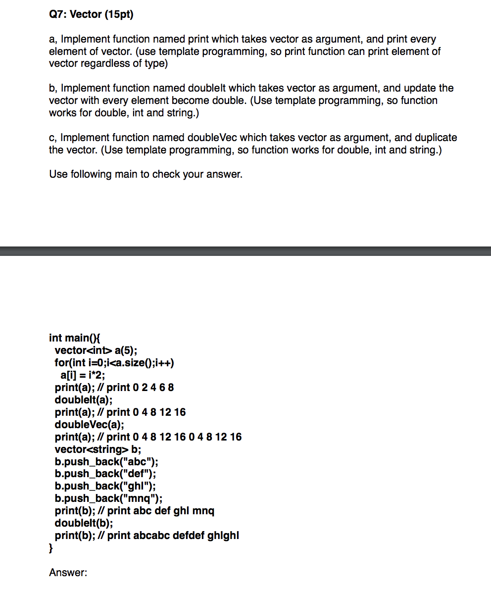 Solved Q1: Create a class named Object. (15pt) 1. Dynamic | Chegg.com
