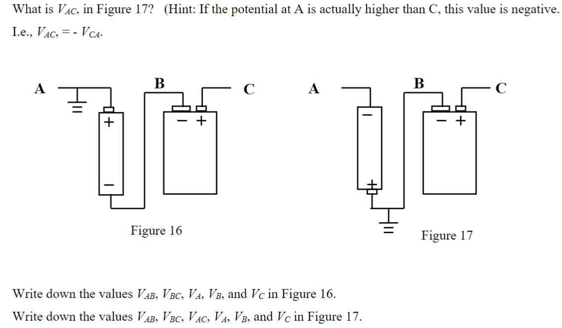 Solved What is VAC, in Figure 17? (Hint If the potential at
