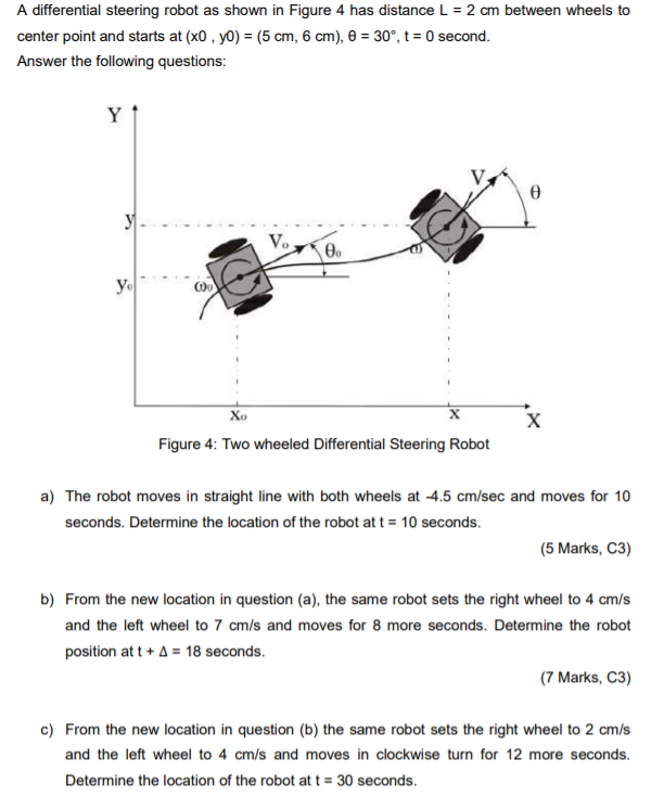A differential steering robot as shown in Figure 4