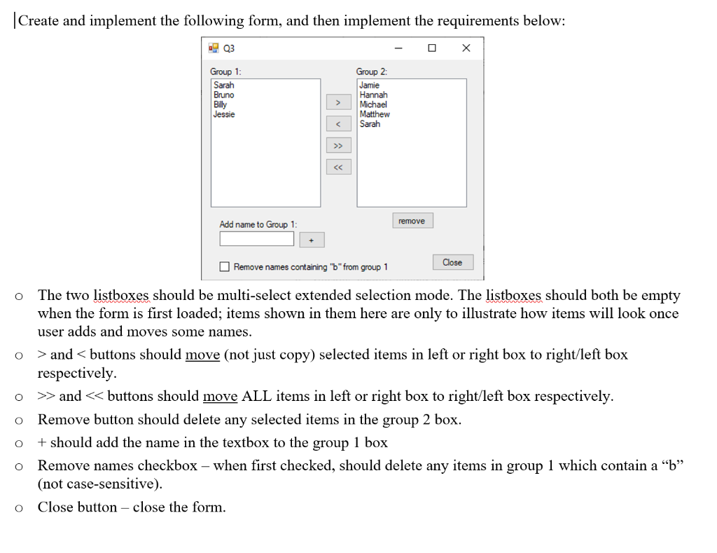 |Create and implement the following form, and then | Chegg.com