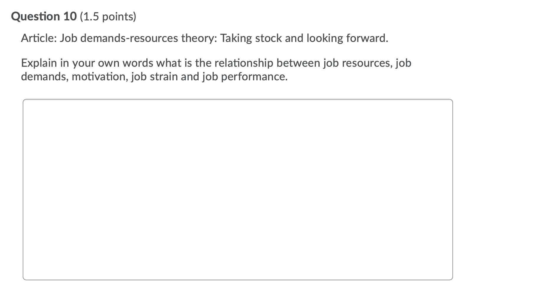 Solved Question 10 (1.5 Points) Article: Job | Chegg.com | Chegg.com