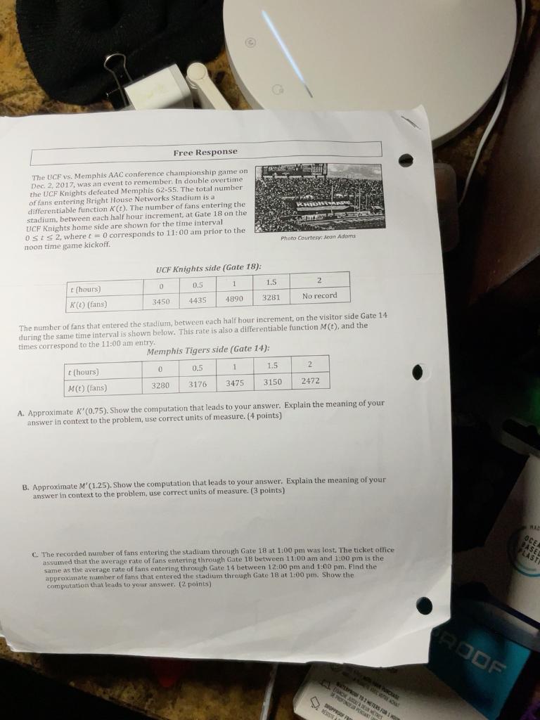 Solved The UCF vs. Memphis AAC conference championship game
