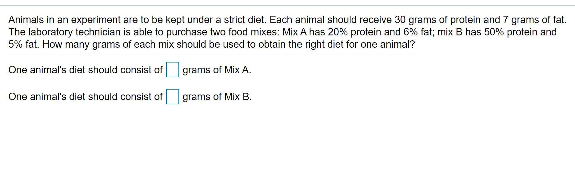 Solved Animals in an experiment are to be kept under a | Chegg.com