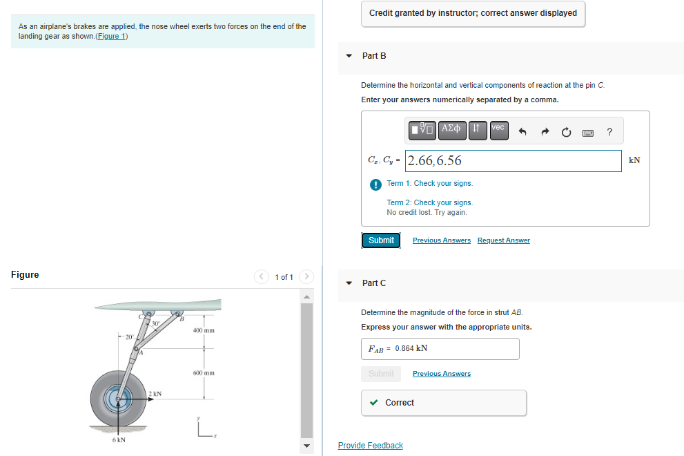 Solved Credit granted by instructor; correct answer | Chegg.com