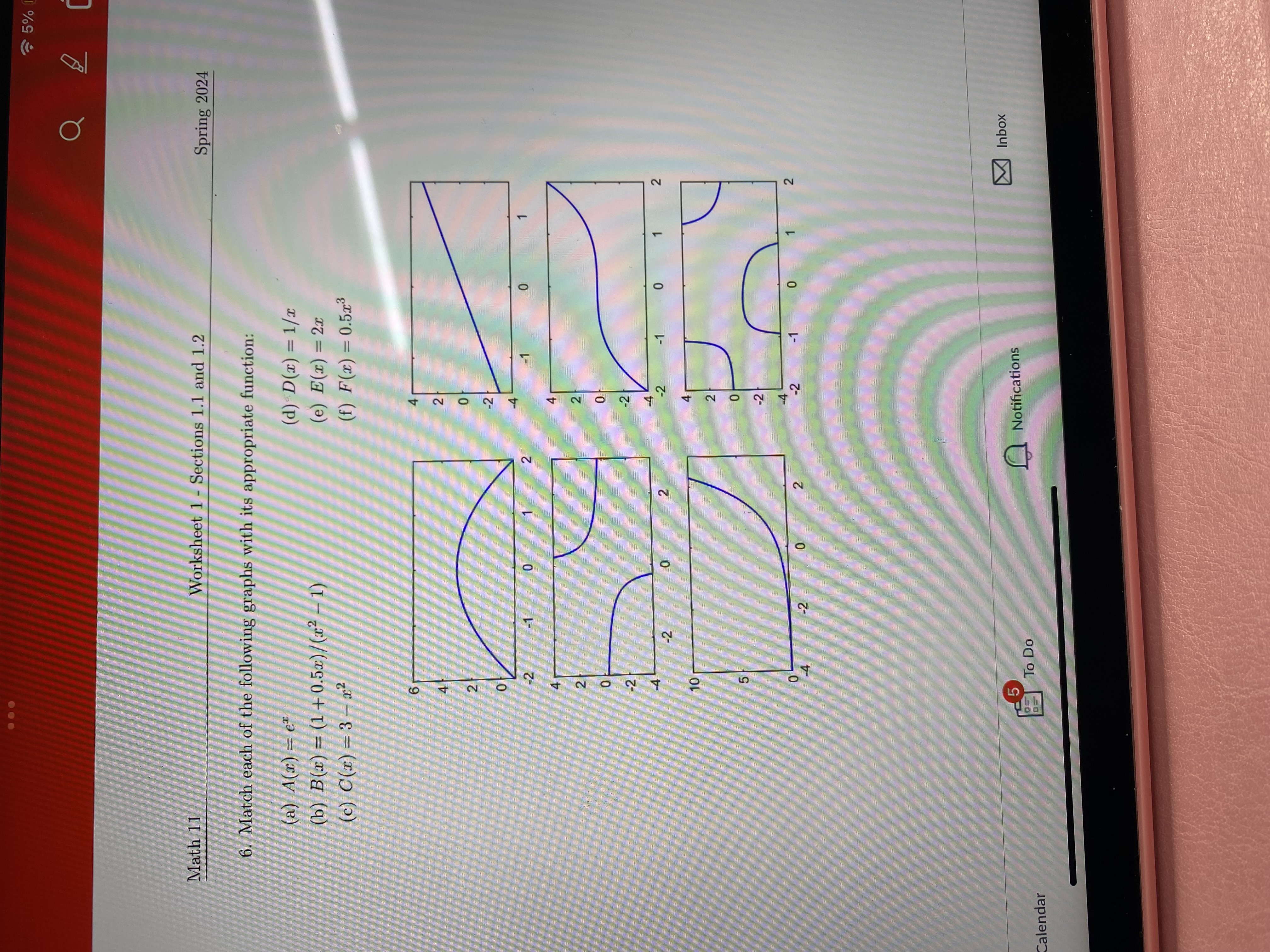 Solved Match each of the following graphs with its | Chegg.com