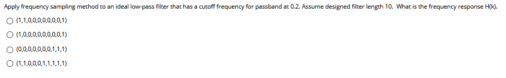 Solved Apply frequency sampling method to an ideal low-pass | Chegg.com