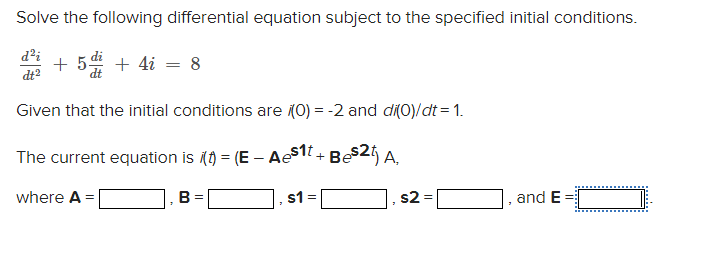 Solved Solve the following differential equation subject to | Chegg.com