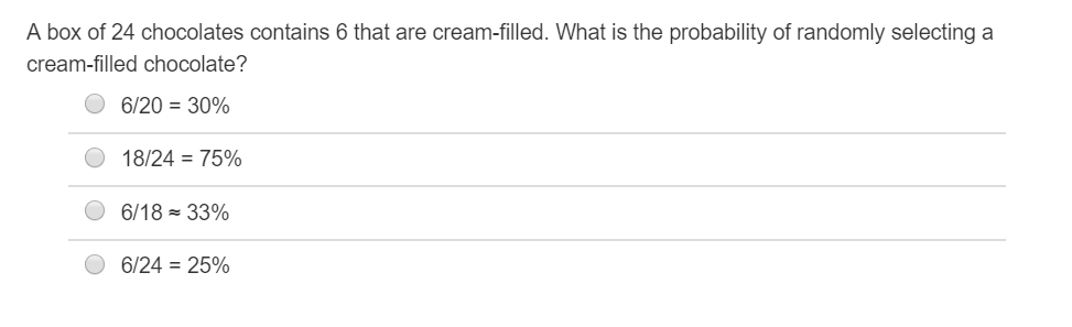 Solved A Box Of 24 Chocolates Contains 6 That Are 