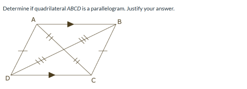 Solved Determine If Quadrilateral ABCD Is A Parallelogram. | Chegg.com