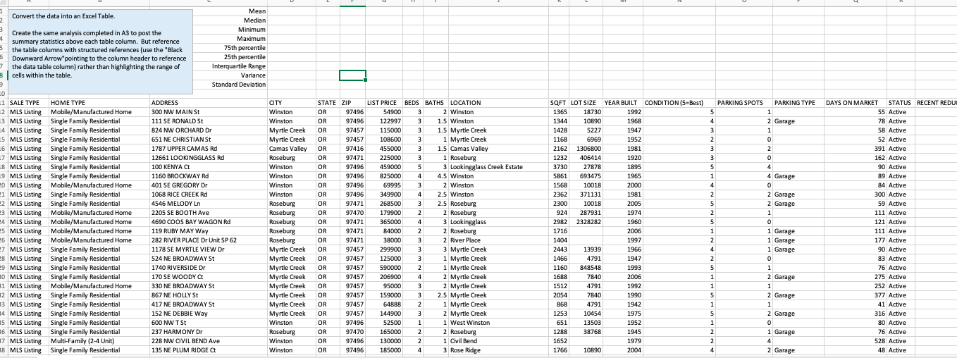 Solved Create the same analysis completed in Part 1 to post | Chegg.com