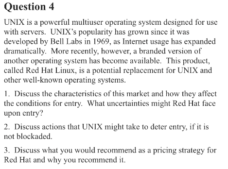 Question 4 UNIX is a powerful multiuser operating | Chegg.com