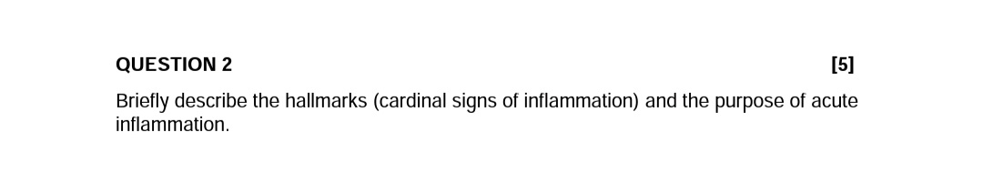 Solved QUESTION 2 [5] Briefly describe the hallmarks | Chegg.com