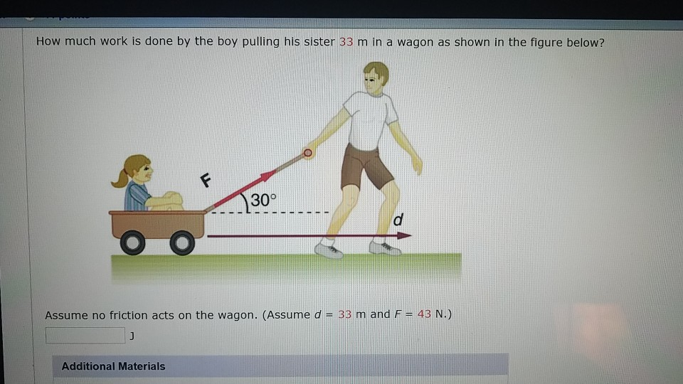 Solved How Much Work Is Done By The Boy Pulling His Sister | Chegg.com