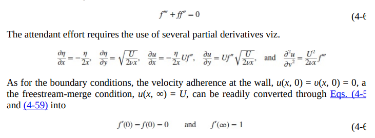 Solved Derive Blasius' equation for a fat plate (Eq. 4-60) | Chegg.com