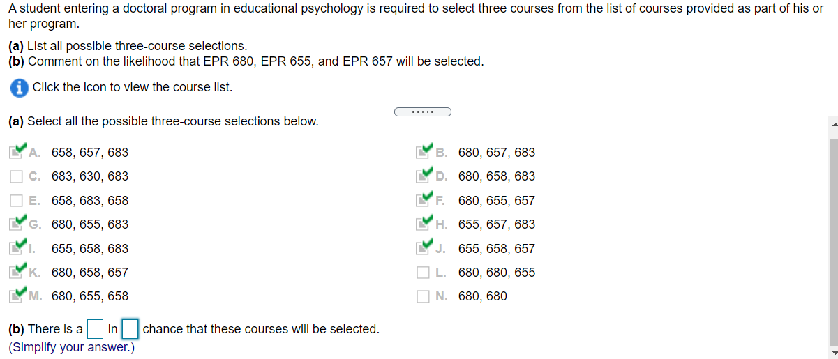 Solved A Student Entering A Doctoral Program In Educational | Chegg.com