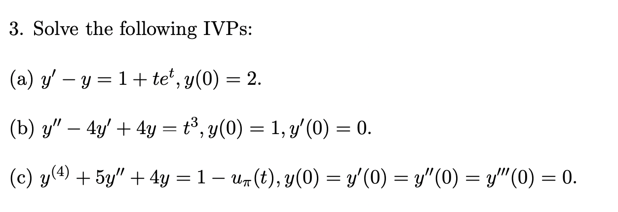 Solved Solve the following | Chegg.com