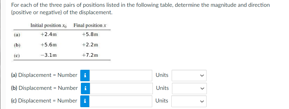 Solved For each of the three pairs of positions listed in | Chegg.com