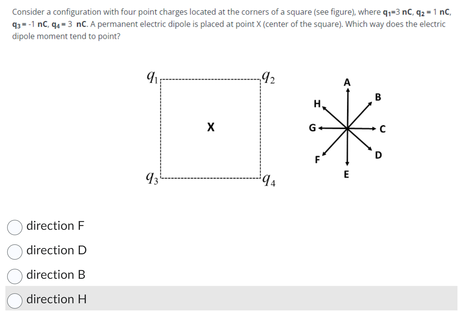 Solved Consider a configuration with four point charges | Chegg.com