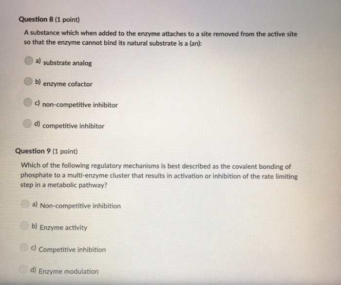 Solved Question 8 (1 point) A substance which when added to | Chegg.com
