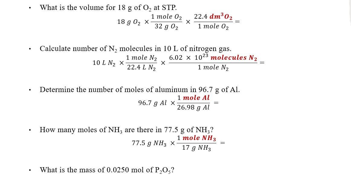 Solved What is the volume for 18 g of O2 at STP. 1 mole 02 | Chegg.com