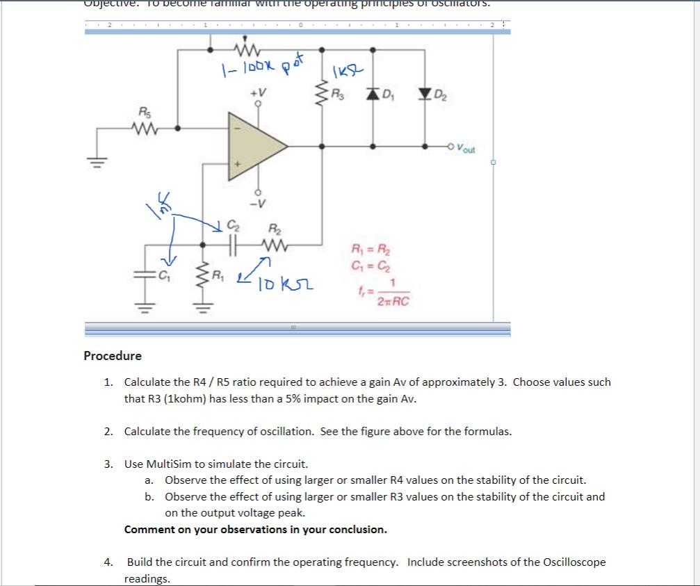 Solved 1. Calculate the R4 / R5 ratio required to achieve a | Chegg.com