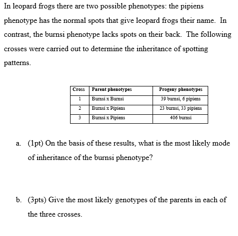 Solved Genetics Question C) Use A Chi-square Test | Chegg.com