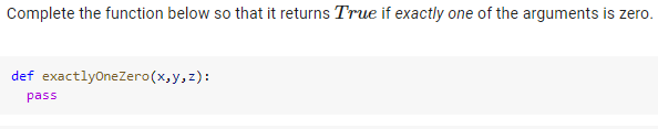Solved Complete the function below so that it returns True | Chegg.com