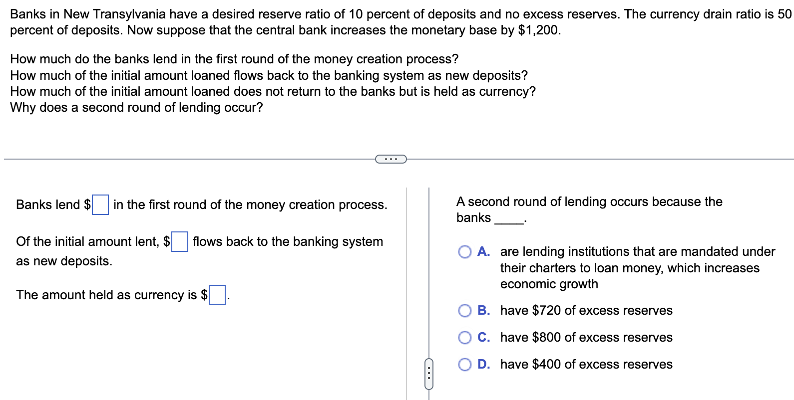 banks-lend-in-the-first-round-of-the-money-chegg