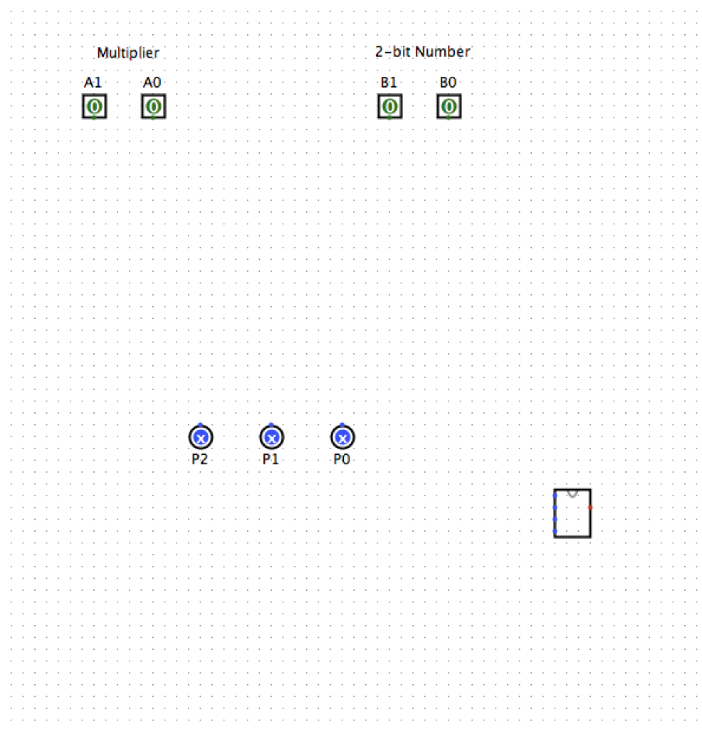 Design a multiplier circuit that will output the Circuit Diagram