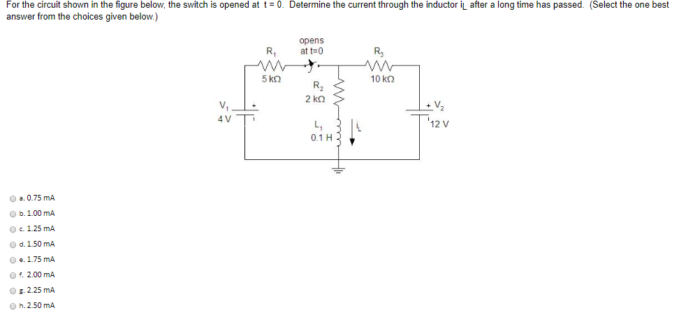 Solved For the circuit shown in the figure below, the switch | Chegg.com