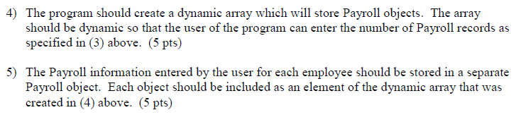 Solved Payroll calculation program This program will require | Chegg.com