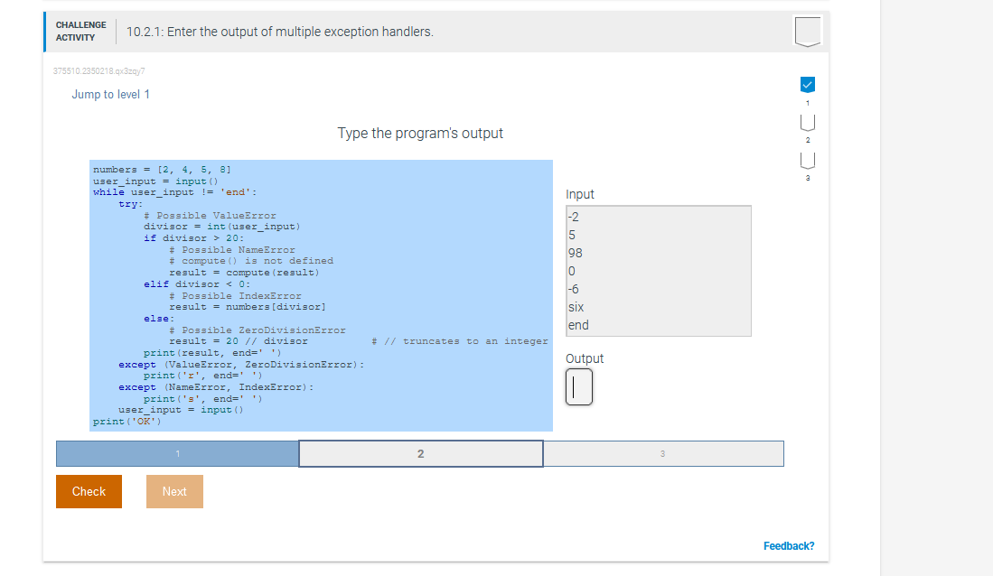 Solved CHALLENGE ACTIVITY 10.2.1: Enter The Output Of | Chegg.com