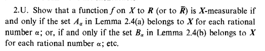 Solved 2.U. Show that a function f on X to R (or to Rˉ ) is | Chegg.com