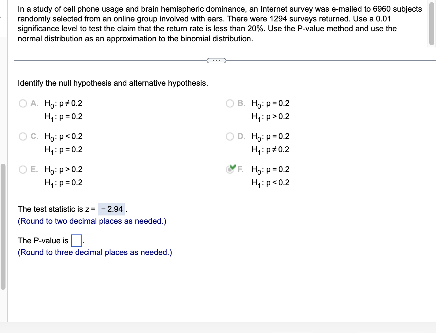 Solved In a study of cell phone usage and brain hemispheric