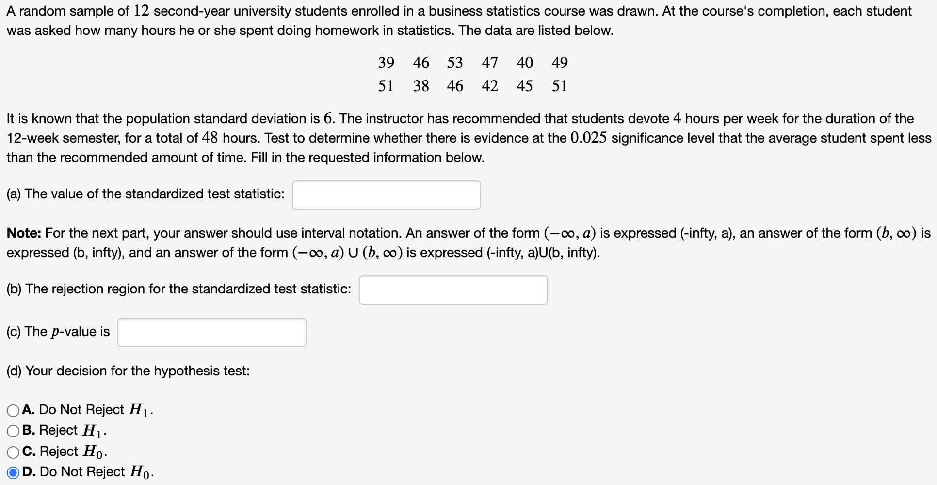 Solved A random sample of 12 second-year university students | Chegg.com