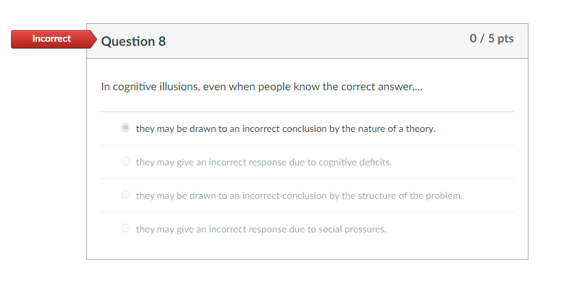 Solved n cognitive illusions, even when people know the | Chegg.com