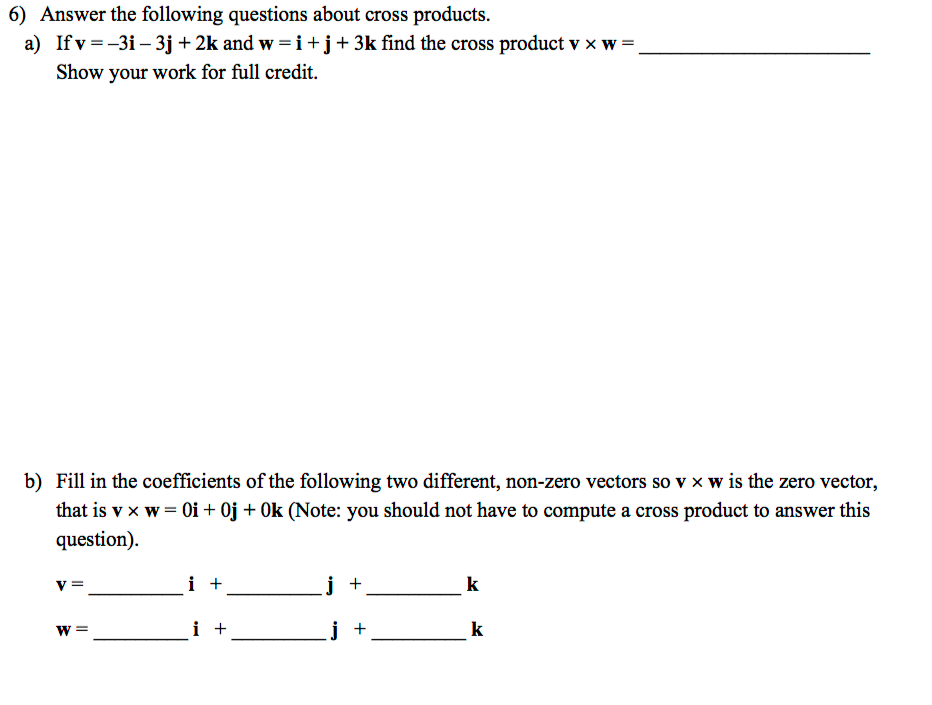 Solved 6) Answer the following questions about cross | Chegg.com