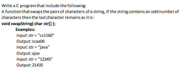 Solved Write a C program that include the following: A | Chegg.com