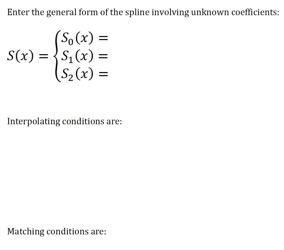 Solved 3. (10 points) Determine the linear spline that | Chegg.com