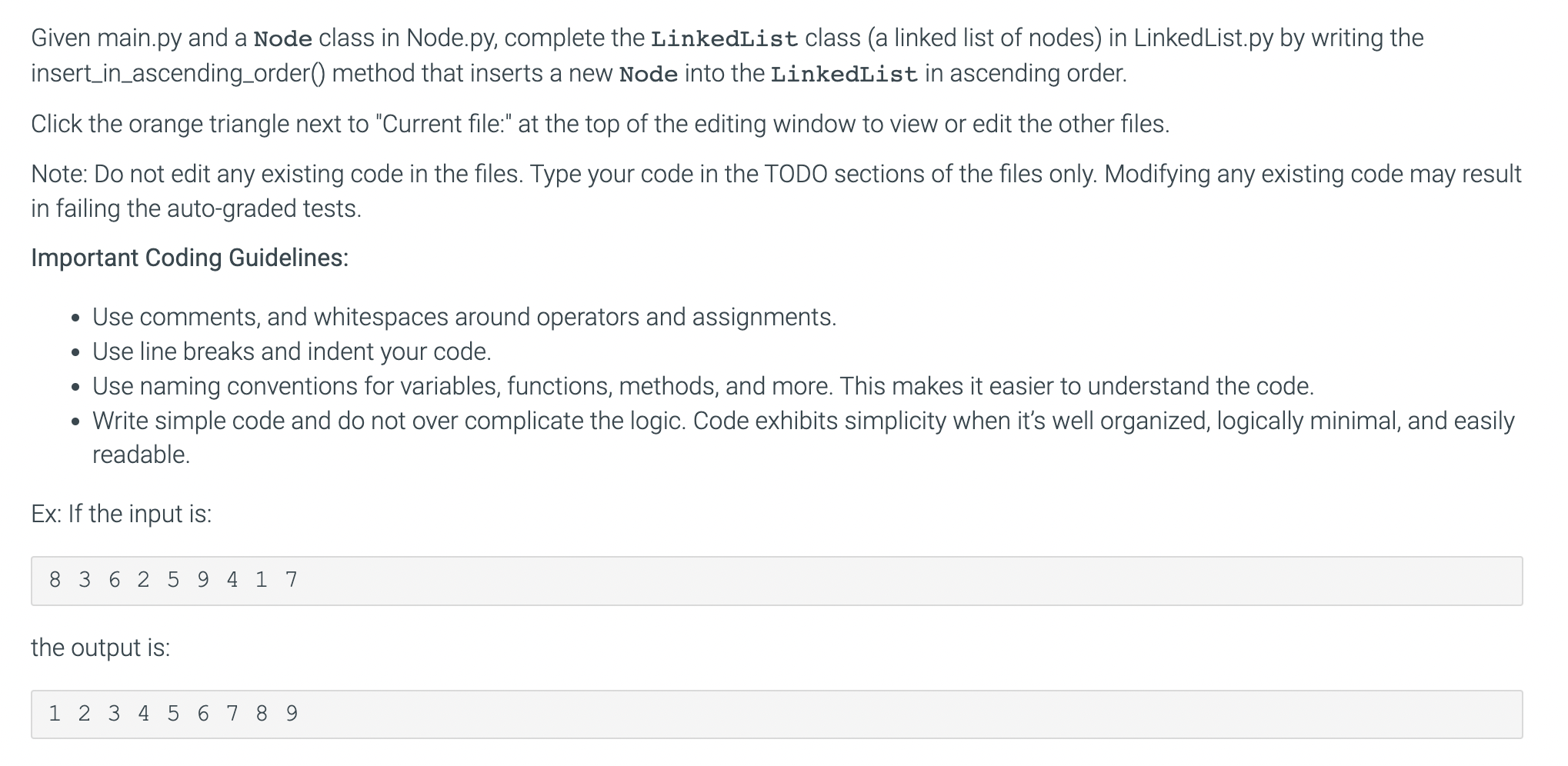 Rearrange Linked List In Ascending Order