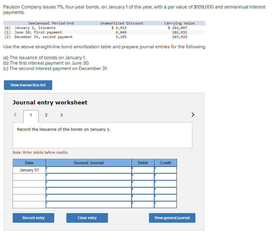 Solved Paulson Company Issues 7%, Four-year Bonds, On | Chegg.com