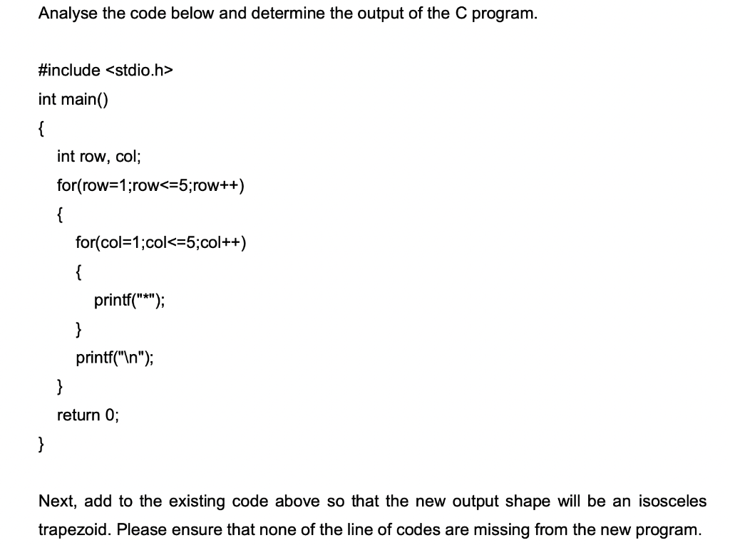 solved-analyse-the-code-below-and-determine-the-output-of-chegg