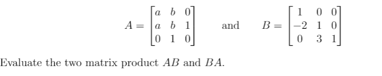 Solved Find the RREF and rank of the matrix O -b -a a 26 2a | Chegg.com